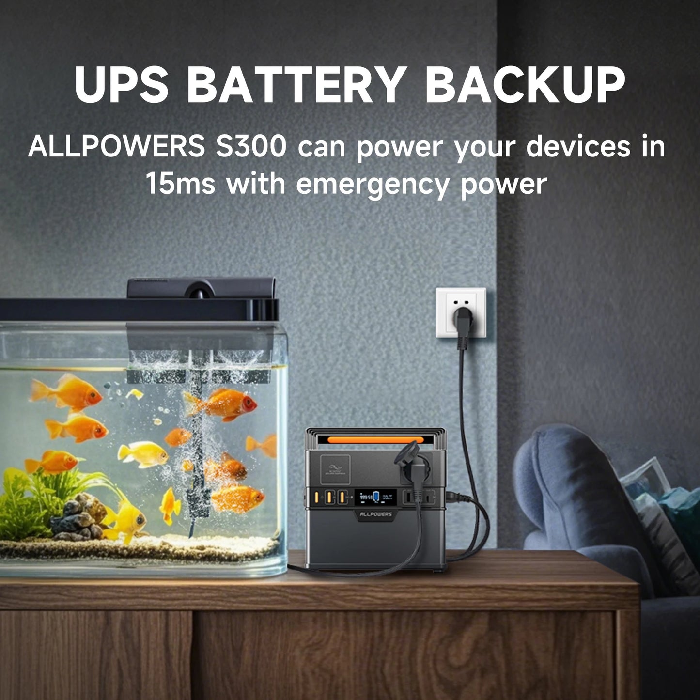 ALLPOWERS Portable Power Station 288Wh 78000mAh Solar Generator For Camping