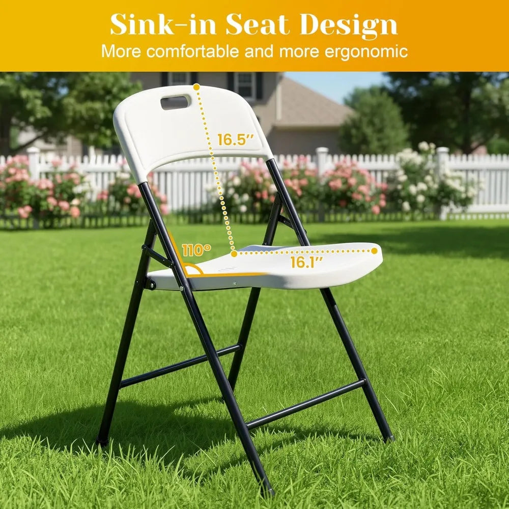 Foldable Outdoor Dining Set With 8 Chairs Heavy Duty Table