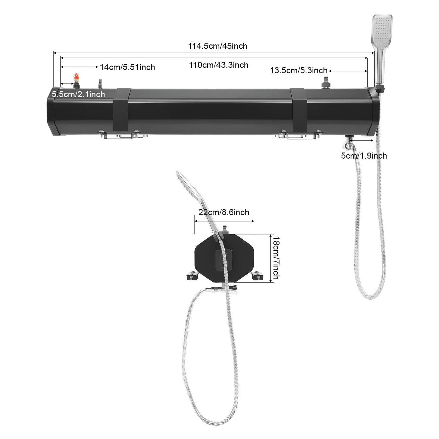 Portable Water Tank For Camping Roof Rack Shower Outdoor