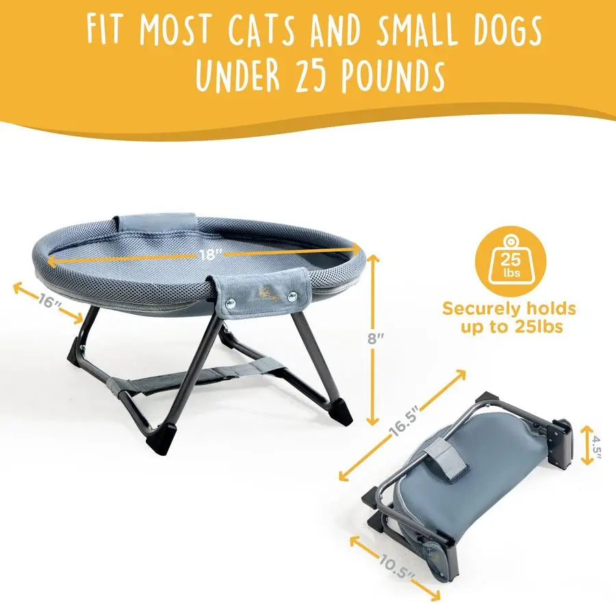XMSJ Elevated Cat Hammock Bed Foldable Breathable Mesh