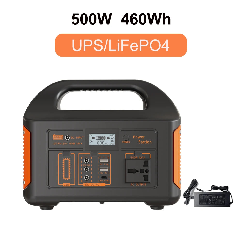 GaiaRay 460.8Wh Portable Power Station Solar Generator 110V AC