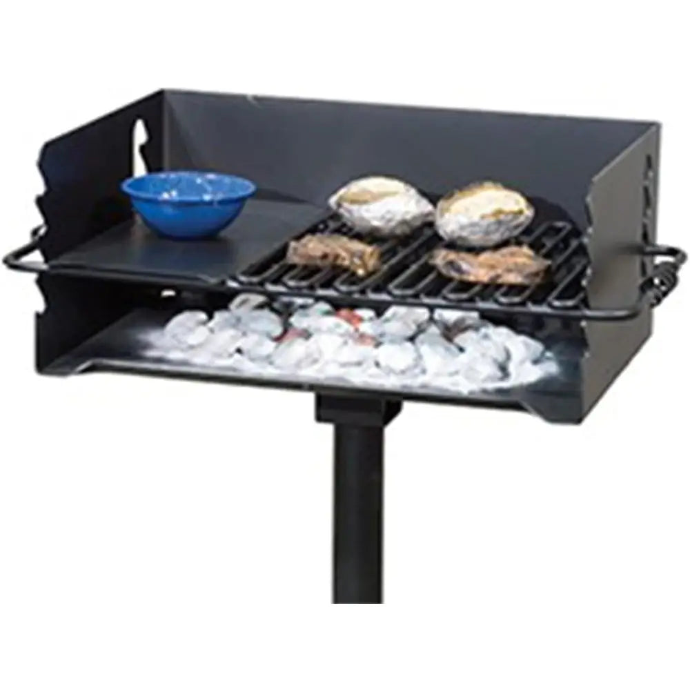Heavy Duty Steel Jumbo BBQ Charcoal Grill With 360 Degree Rotating Grill