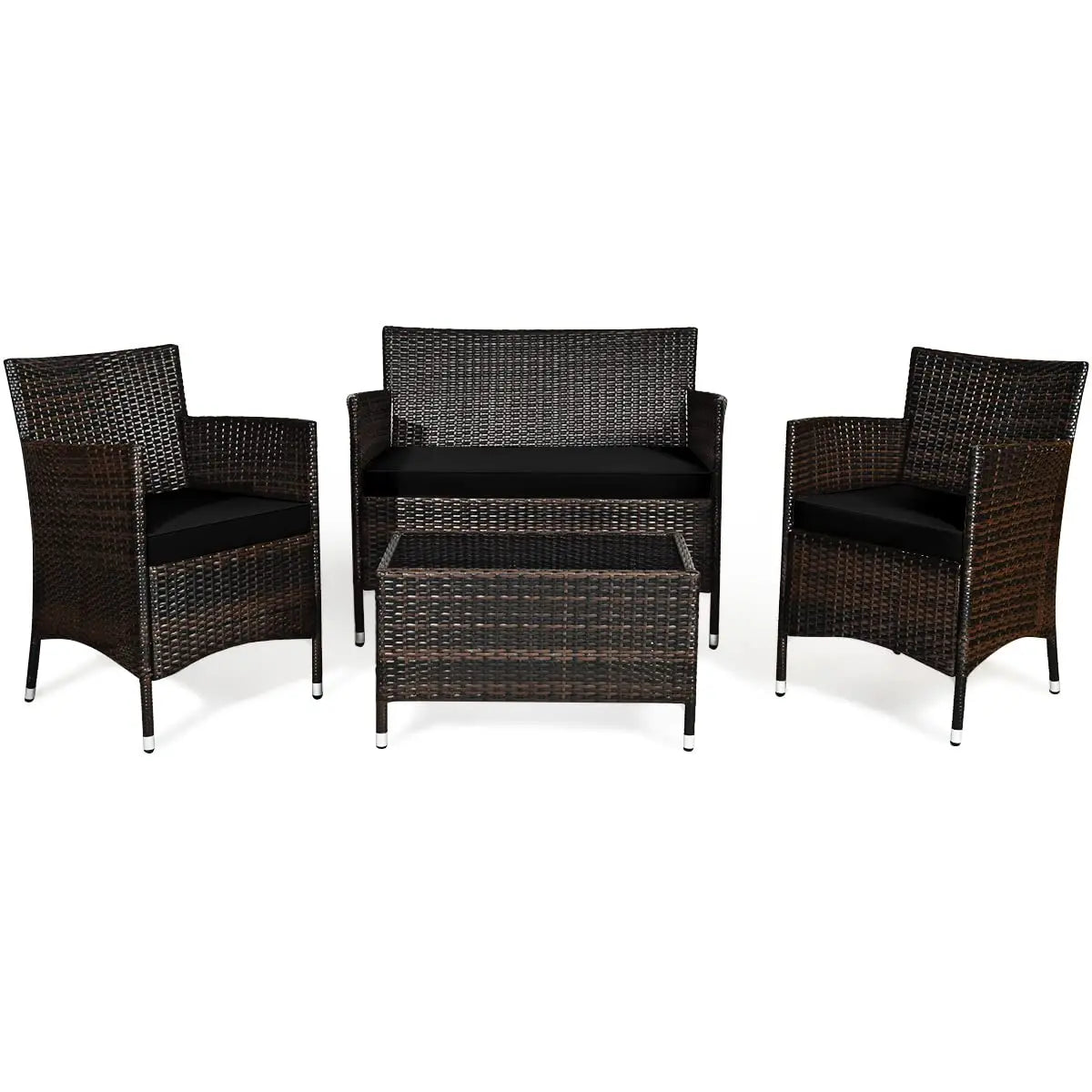XIAOLANG 4-Piece Rattan Patio Set For Outdoor Comfort