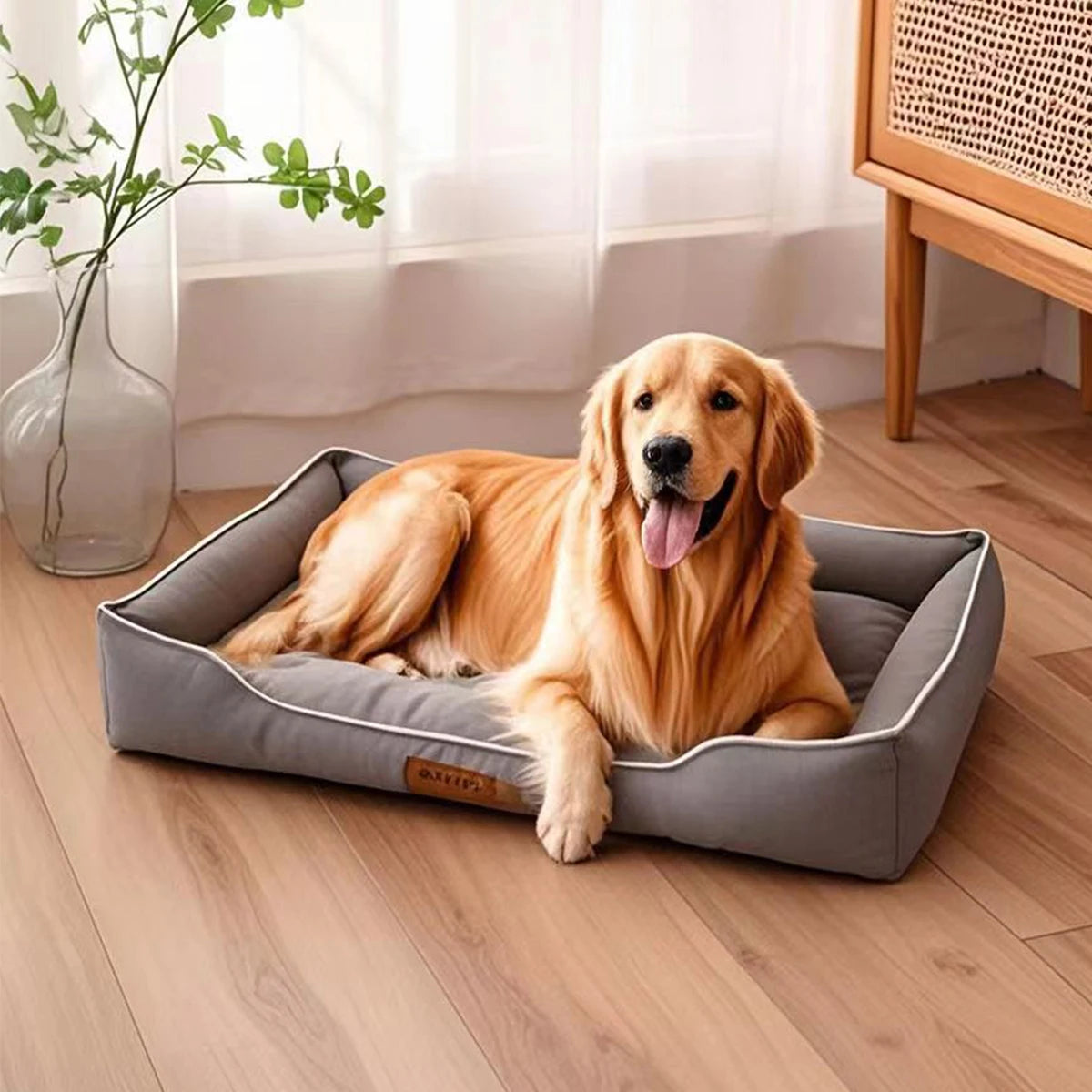 Square Dog Bed Sofa Style Waterproof Cushion For Pets