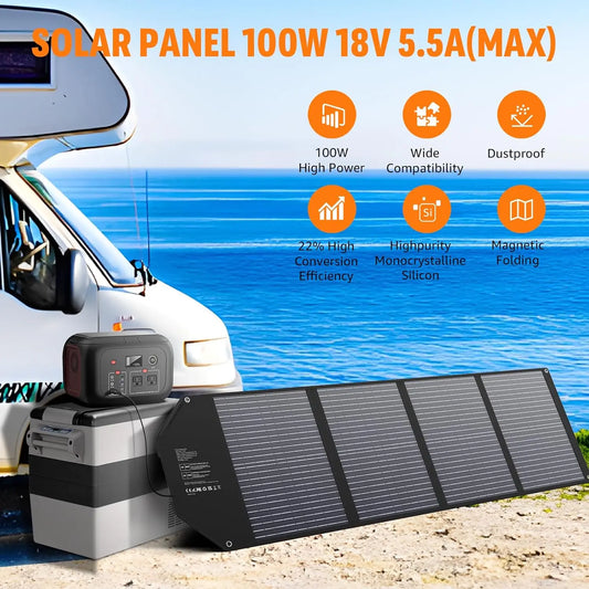 SinKeu Foldable Solar Panel Waterproof 100W 60W 40W Portable Charger