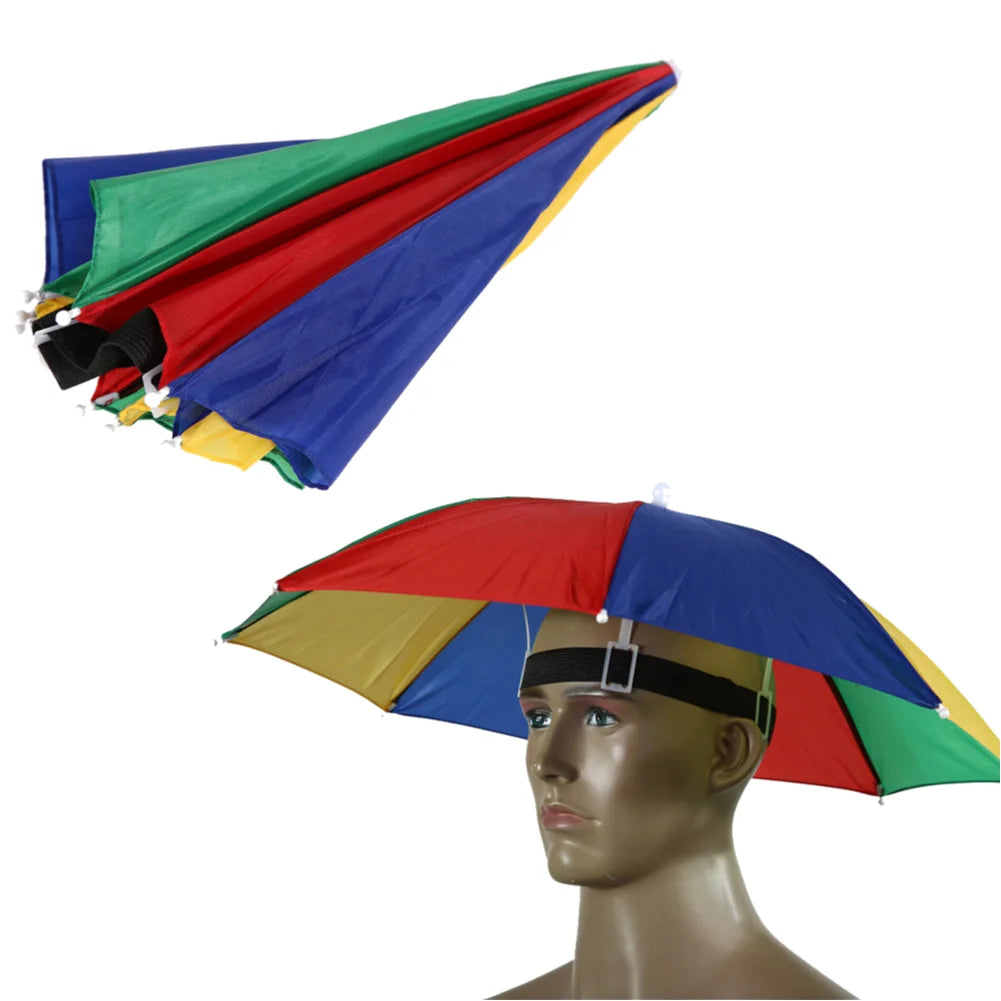 APWIKOGER Foldable Waterproof Outdoor Umbrella Hat For Camping