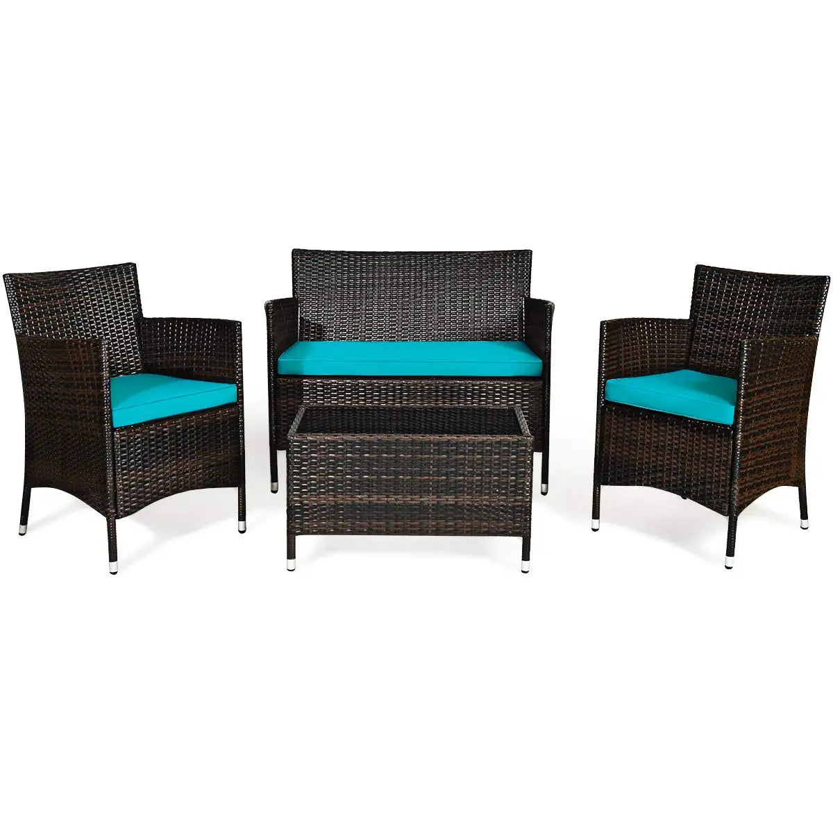 XIAOLANG 4-Piece Rattan Patio Set For Outdoor Comfort