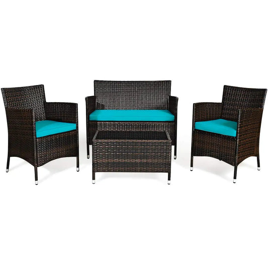 XIAOLANG 4-Piece Rattan Patio Set For Outdoor Comfort