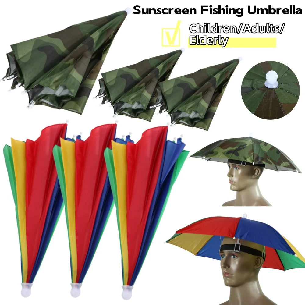 APWIKOGER Foldable Waterproof Outdoor Umbrella Hat For Camping