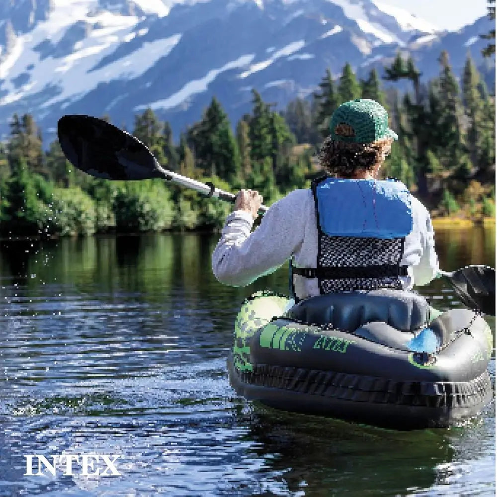 Deluxe Inflatable Kayak With Paddles And High Output Pump
