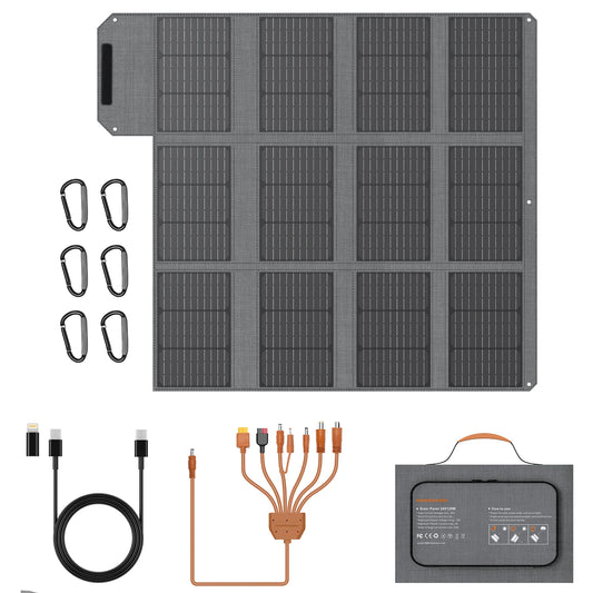 MHPOWOS 40W Foldable Solar Panel With USB C QC3 Output