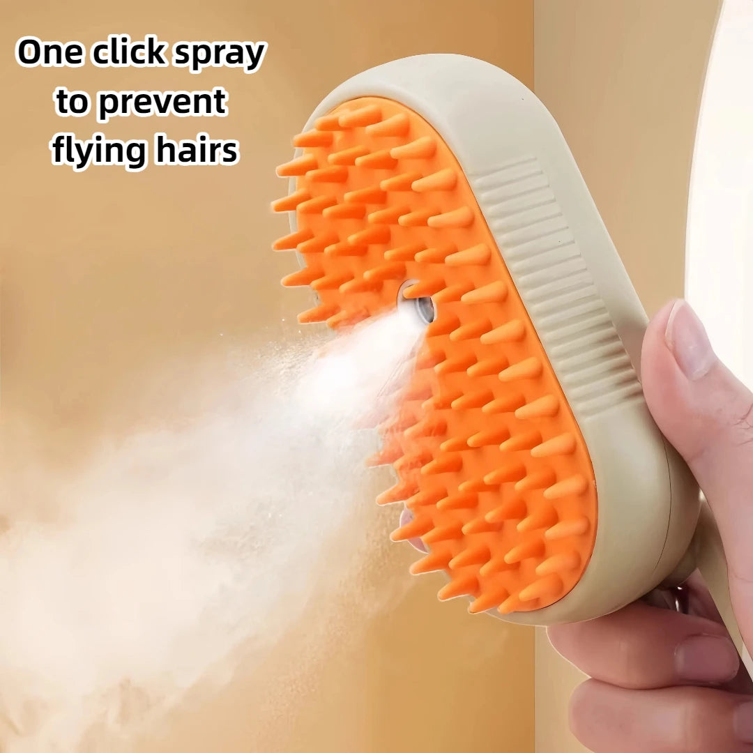 Three In One Electric Cat And Dog Grooming Brush Steam
