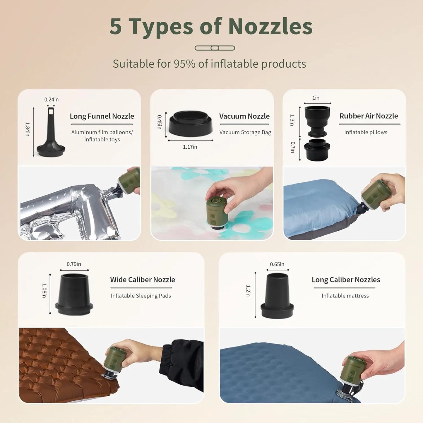 Naturehike Portable Air Pump For Inflatable Mats And Camping