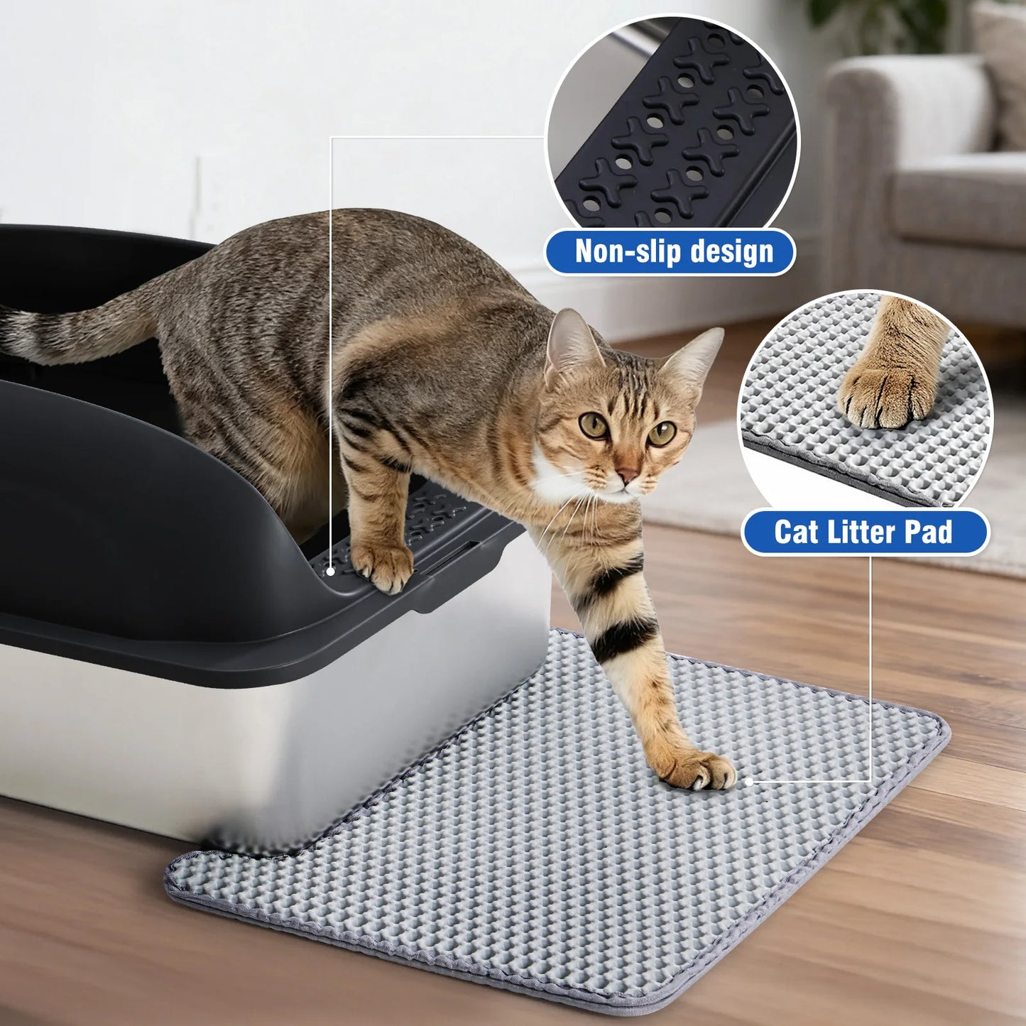 Stainless Steel Cat Litter Box With Lid For Large Cats