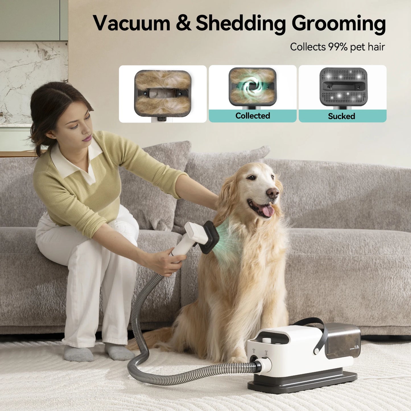 P1 Premium All In One Grooming Vacuum And Hair Dryer