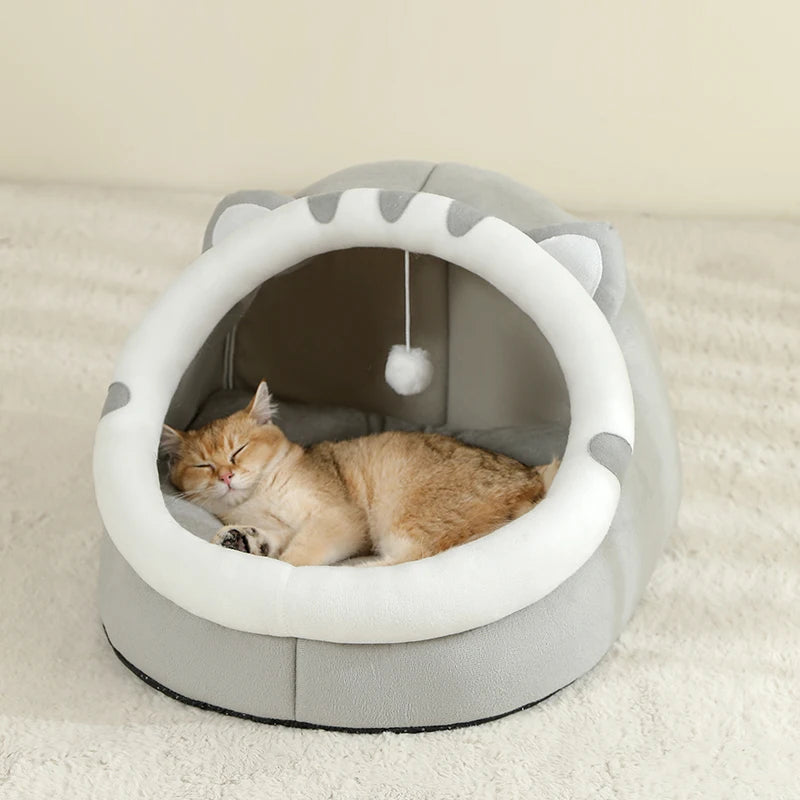 Cozy Cat Bed Warm Cave Cushioning for Cats and Dogs