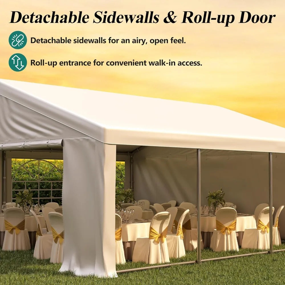 Heavy Duty Party Tent Outdoor Gazebo Canopy With Removable Sidewalls