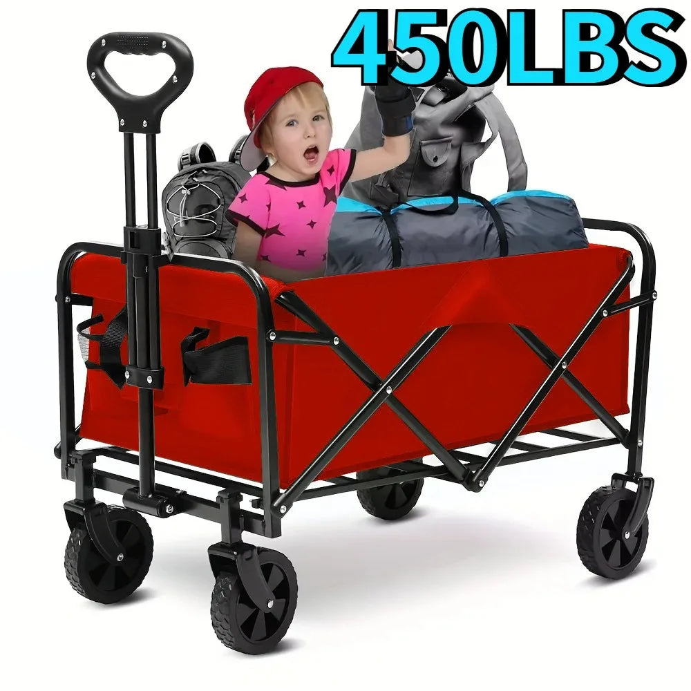 Wagon Cart Foldable Heavy Duty Utility Cart For Groceries