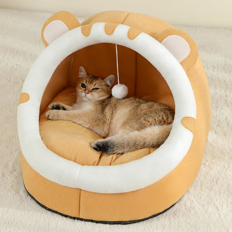 Cozy Cat Bed Warm Cave Cushioning for Cats and Dogs