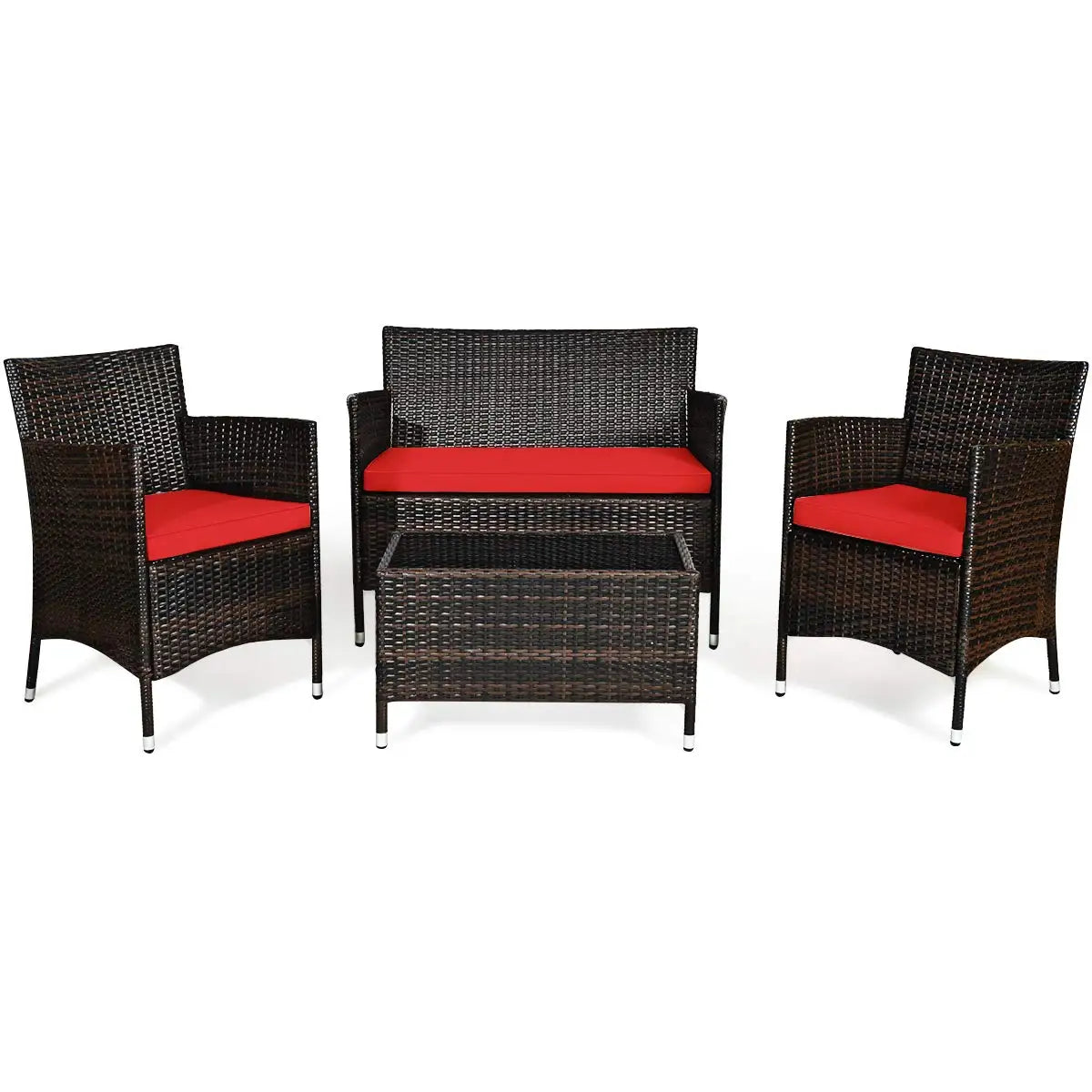 XIAOLANG 4-Piece Rattan Patio Set For Outdoor Comfort