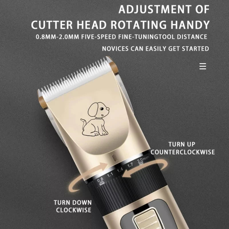 Cordless Dog Hair Clipper Kit Trimmer With Ceramic Blade