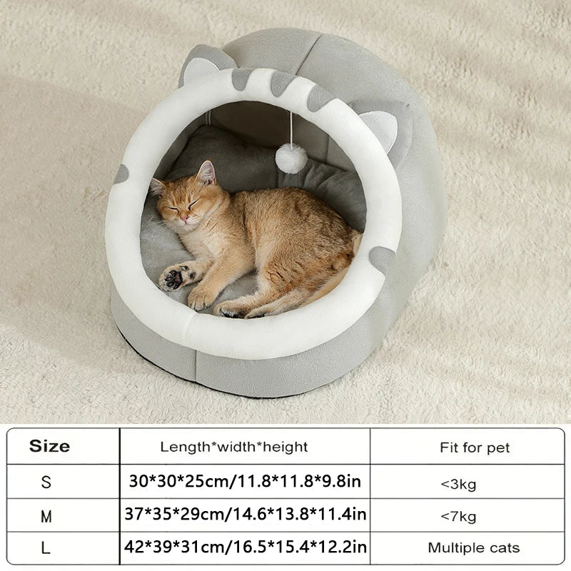 Cozy Cat Bed Warm Cave Cushioning for Cats and Dogs