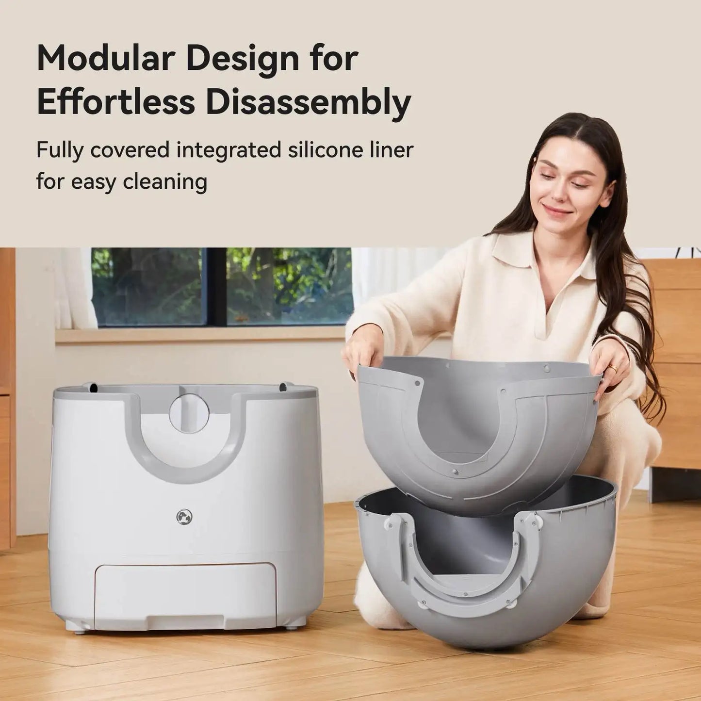 Furoomate Automatic Self-Cleaning Cat Litter Box For Easy Cleanup