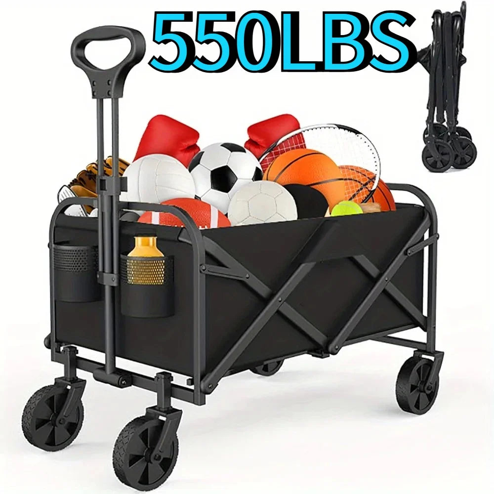 Wagon Cart Foldable Heavy Duty Utility Cart For Groceries