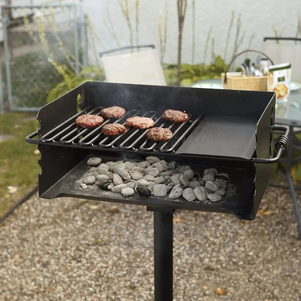 Heavy Duty Steel Jumbo BBQ Charcoal Grill With 360 Degree Rotating Grill