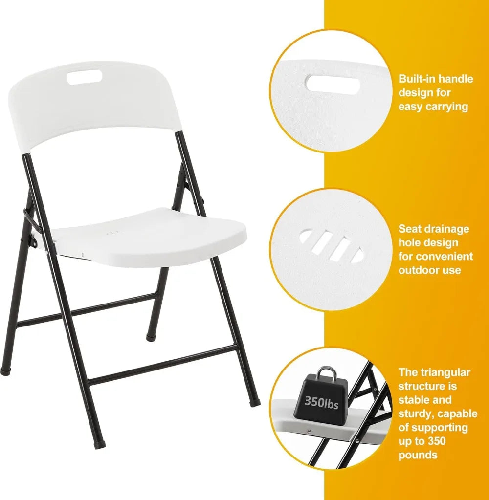 Foldable Outdoor Dining Set With 8 Chairs Heavy Duty Table