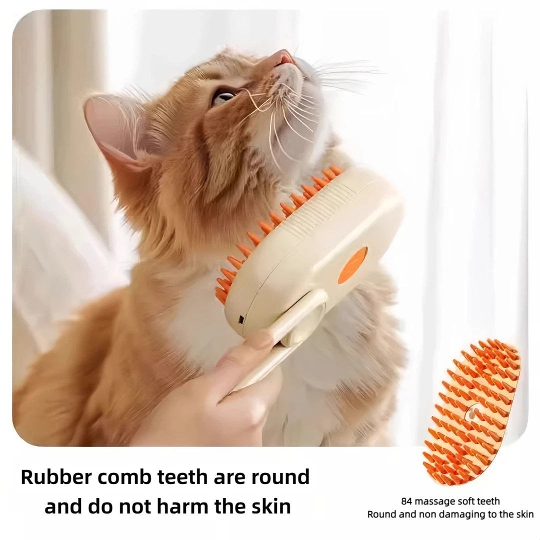 Three In One Electric Cat And Dog Grooming Brush Steam