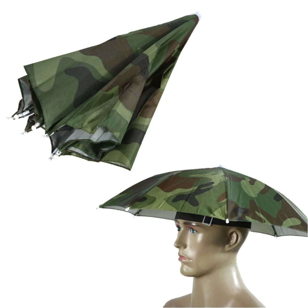 APWIKOGER Foldable Waterproof Outdoor Umbrella Hat For Camping
