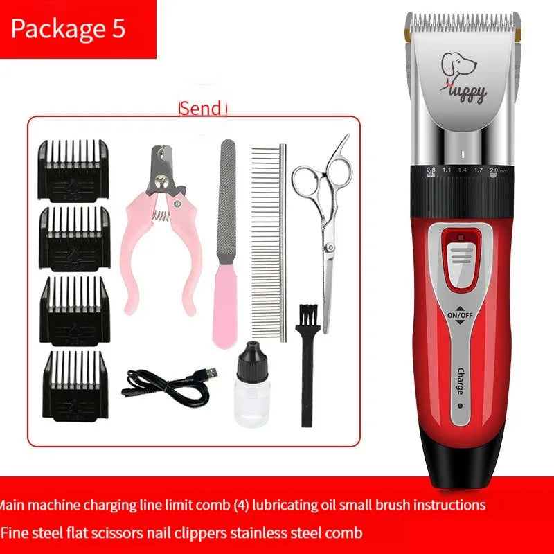 Cordless Dog Hair Clipper Kit Trimmer With Ceramic Blade