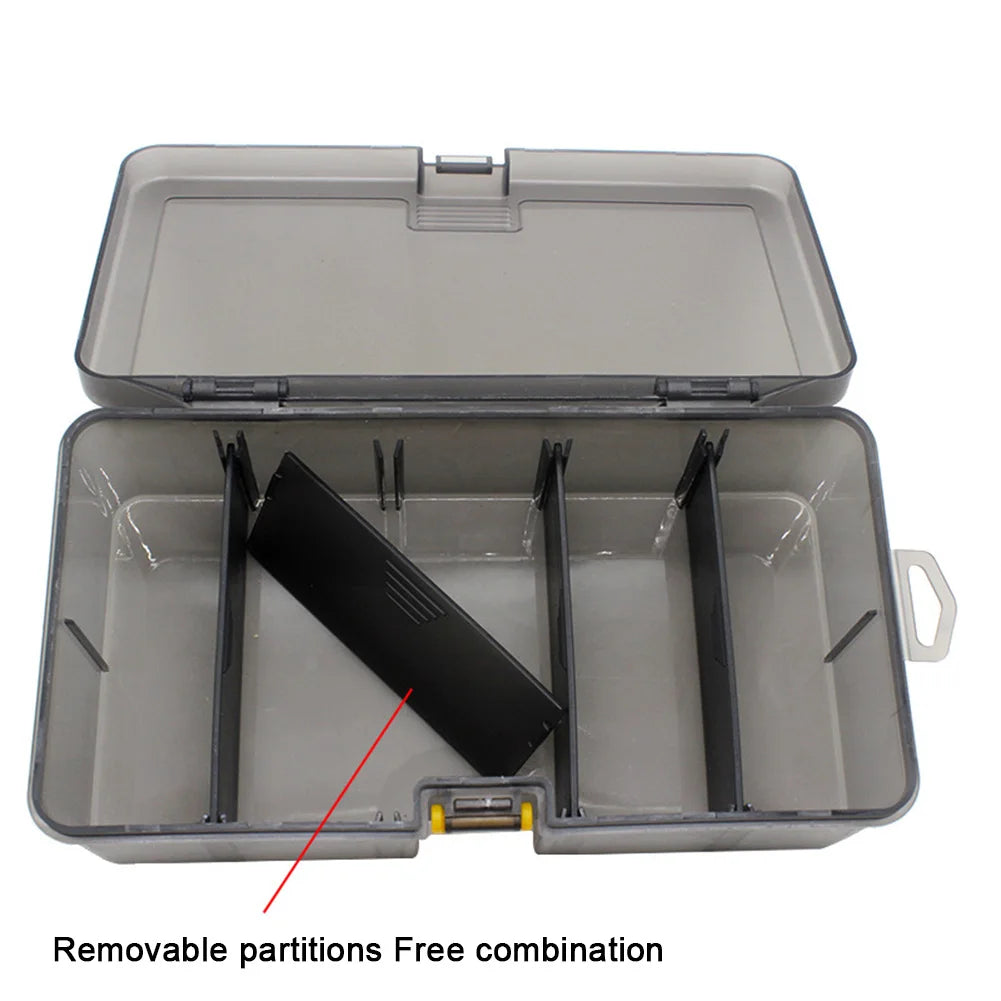 Portable Plastic Fishing Tackle Box With Lure Storage