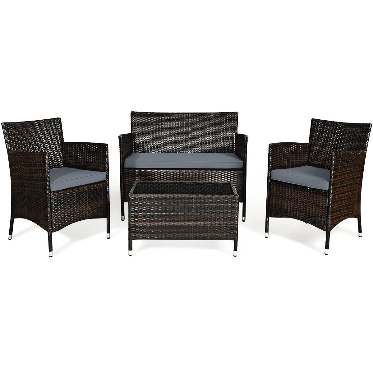XIAOLANG 4-Piece Rattan Patio Set For Outdoor Comfort