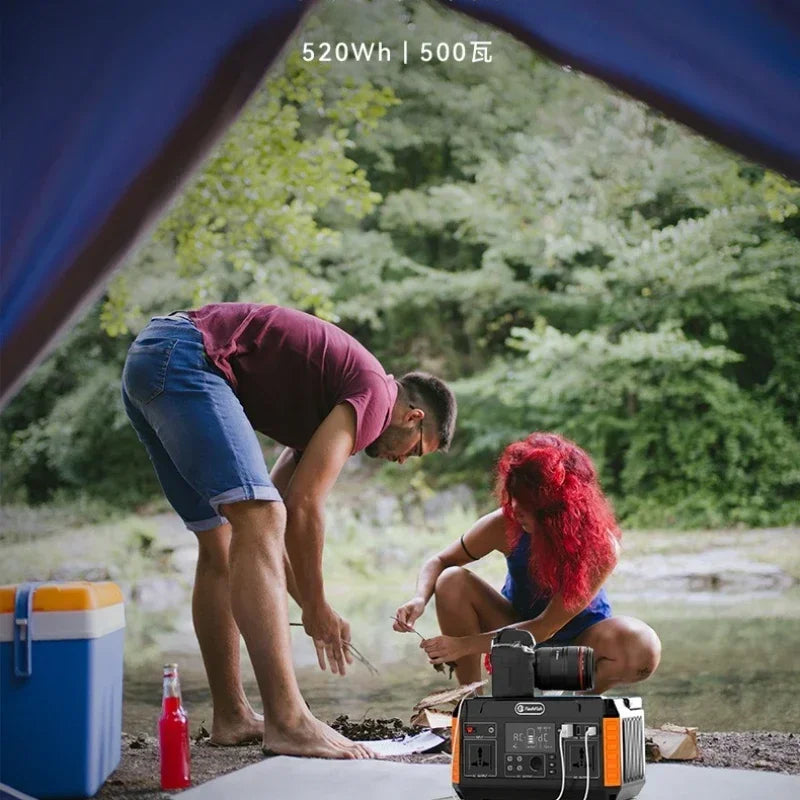 FlashFish 520Wh Portable Power Station Solar Generator for Camping RV