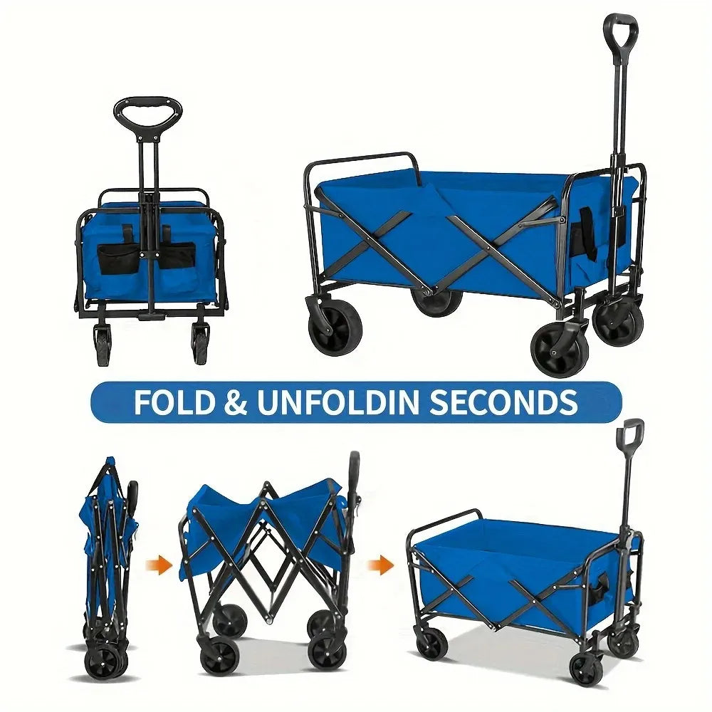Wagon Cart Foldable Heavy Duty Utility Cart For Groceries