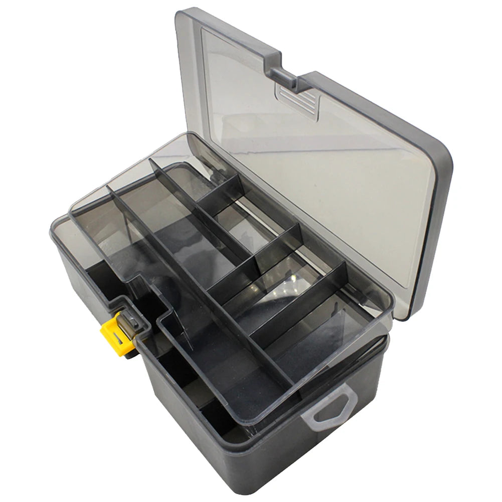 Portable Plastic Fishing Tackle Box With Lure Storage