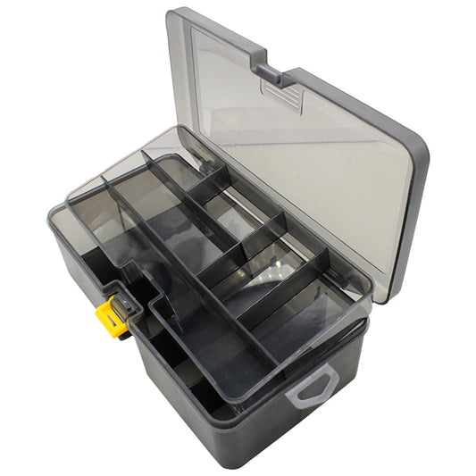 Portable Plastic Fishing Tackle Box With Lure Storage