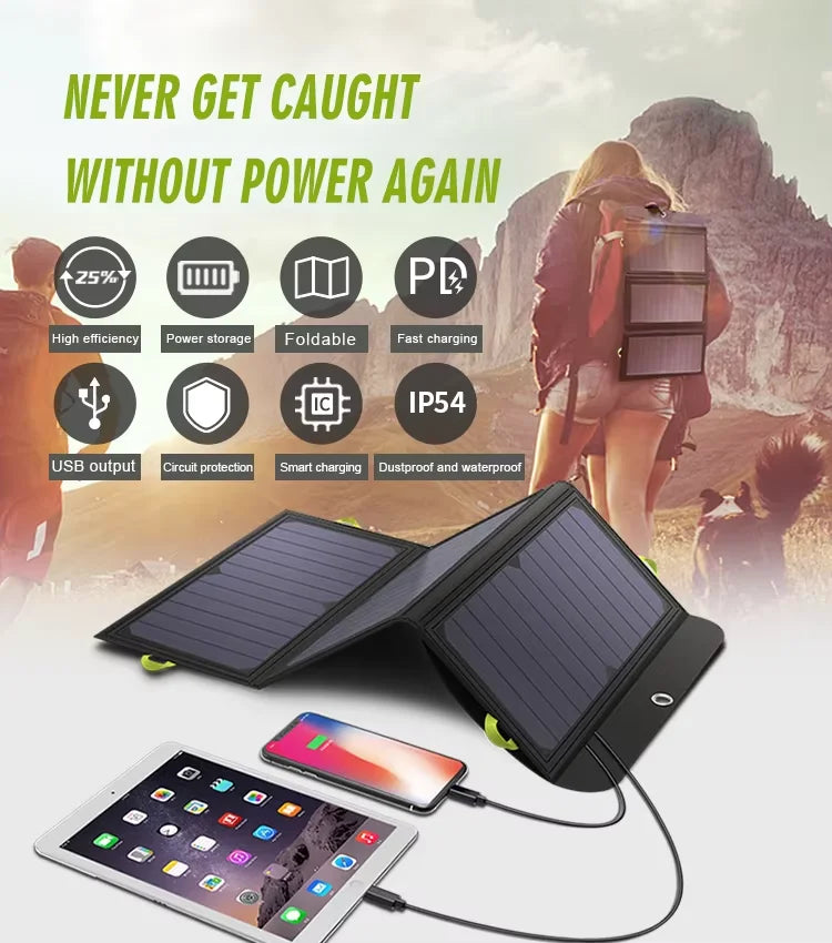 ALLPOWERS Waterproof Foldable Solar Panel 21W Portable Charger