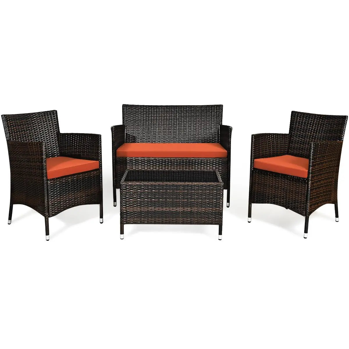 XIAOLANG 4-Piece Rattan Patio Set For Outdoor Comfort