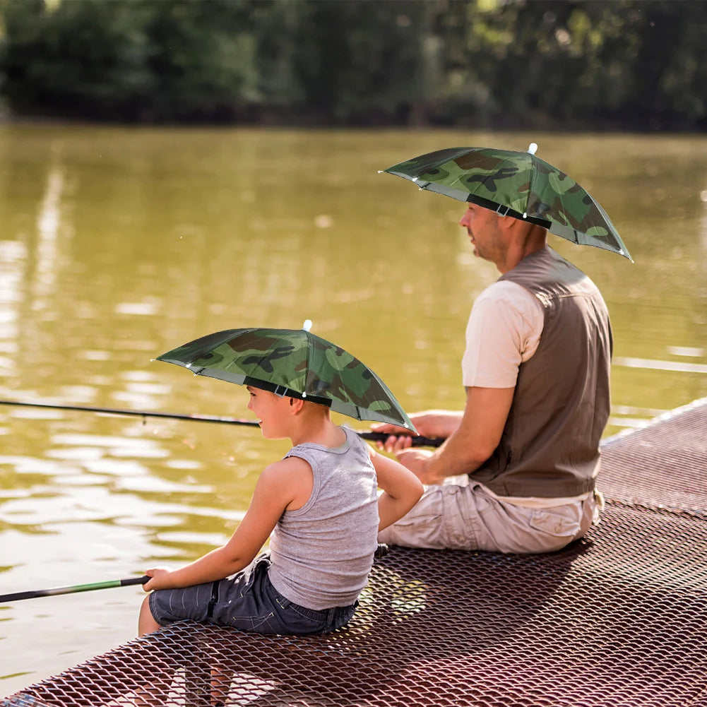 APWIKOGER Foldable Waterproof Outdoor Umbrella Hat For Camping
