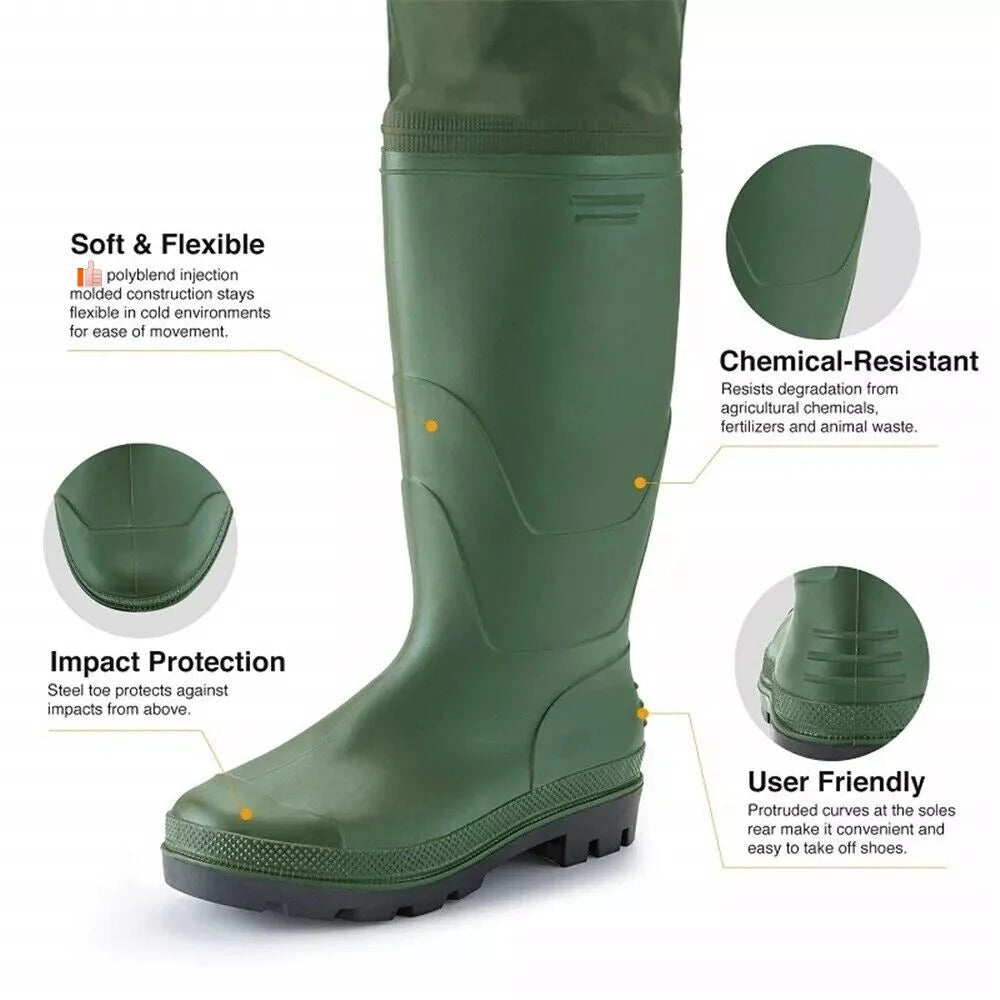 Night Cat Unisex Waterproof Chest Wader With Boots Breathable Lightweight