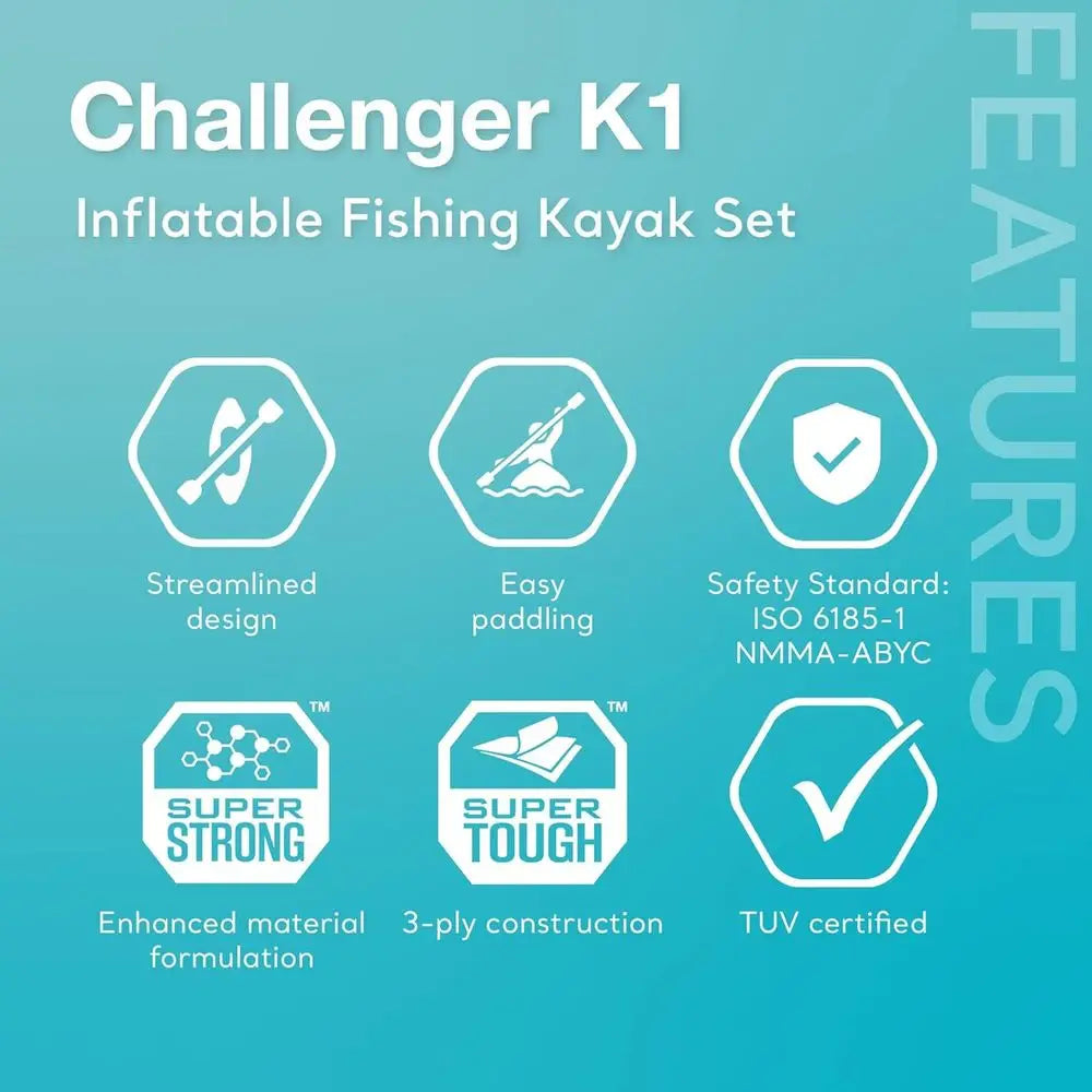 Deluxe Inflatable Kayak With Paddles And High Output Pump