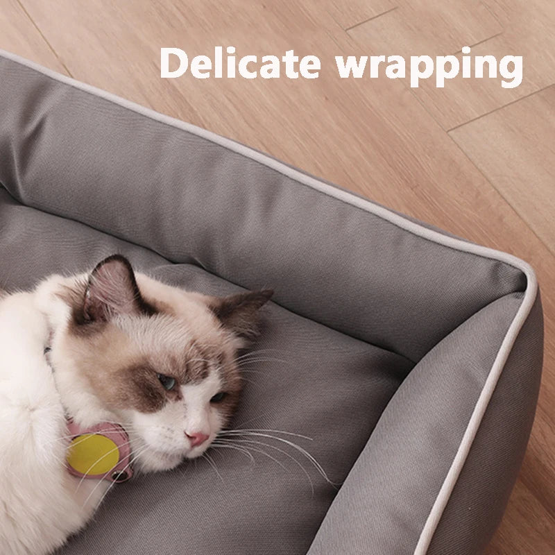 Square Dog Bed Sofa Style Waterproof Cushion For Pets