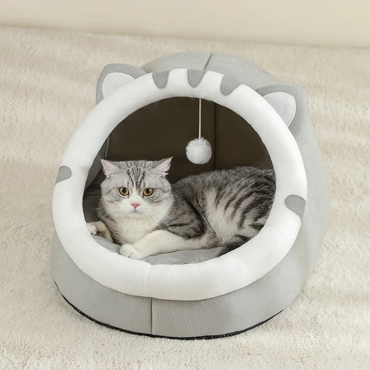 Cozy Cat Bed Warm Cave Cushioning for Cats and Dogs