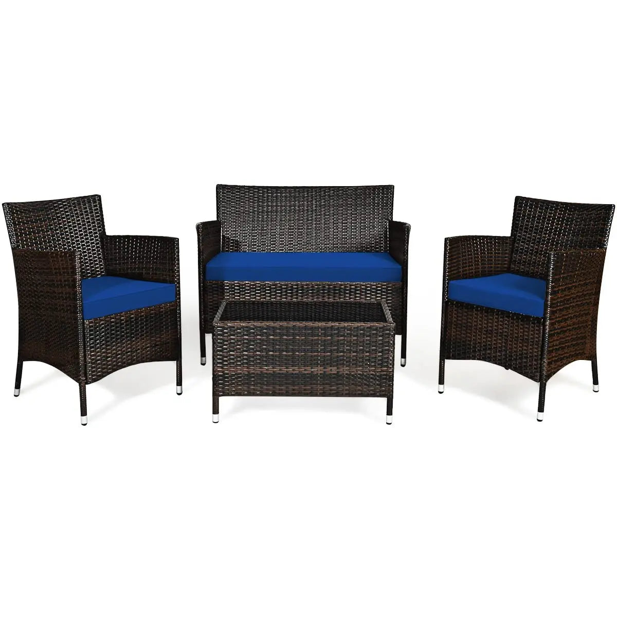 XIAOLANG 4-Piece Rattan Patio Set For Outdoor Comfort