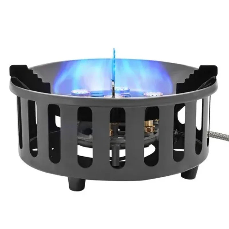 Portable Camping Stove With 3 Adapters And Windproof Ignition