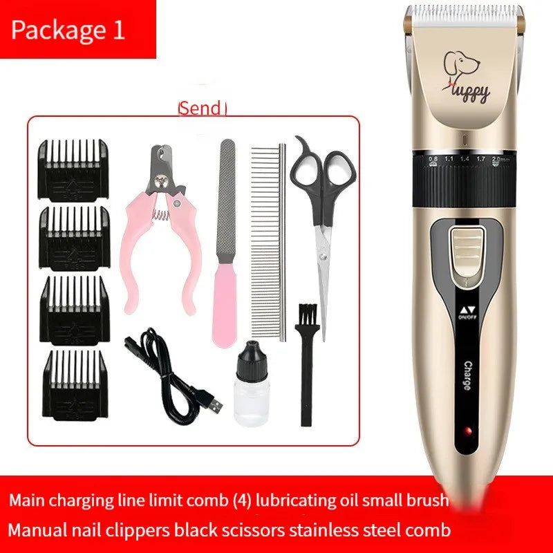 Cordless Dog Hair Clipper Kit Trimmer With Ceramic Blade