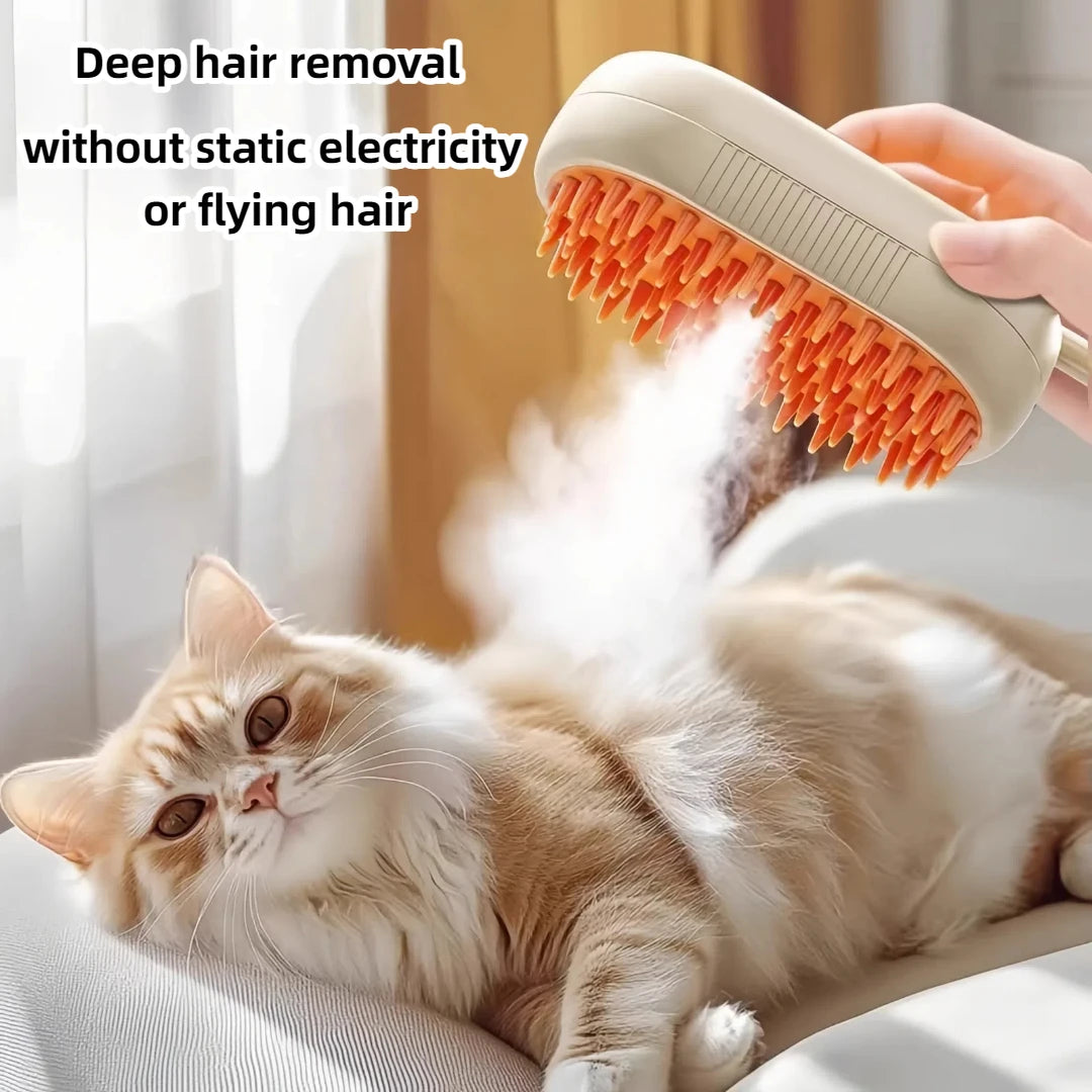 Three In One Electric Cat And Dog Grooming Brush Steam